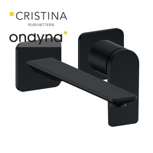 Lavabo large 2 trous black mat - CRISTINA ONDYNA BA25913 
