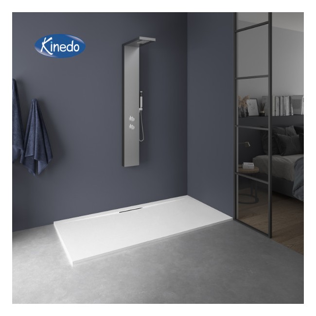 Receveur extra-plat 180x80 Kineline BPC blanc - KINEDO RD336