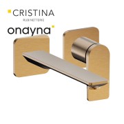 Lavabo large 2 trous or rose brosse - CRISTINA ONDYNA BA25934P 