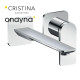 Façade lavabo mitigeur large 2 trous chromé - CRISTINA ONDYNA BA25951