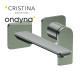 Façade lavabo mitigeur large 2 trous chrome noir brosse - CRISTINA ONDYNA BA25975