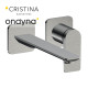 Façade lavabo mitigeur large 2 trous metal brosse - CRISTINA ONDYNA BA25977