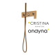 Façade douche/bain douche 2 sorties or rose brosse - CRISTINA ONDYNA BA60234P