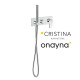 Façade douche/bain douche 2 sorties chromé - CRISTINA ONDYNA BA60251