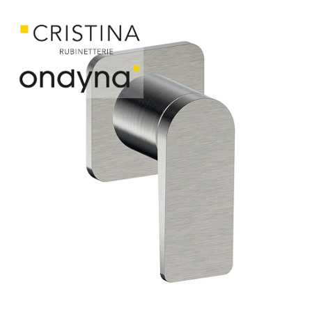 Mitigeur douche blade encastre complet metal brosse - CRISTINA ONDYNA BA63877 
