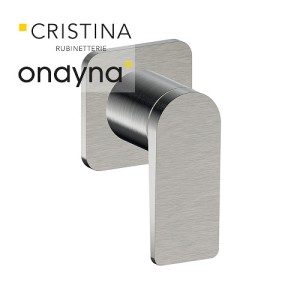 Mitigeur douche blade  encastre complet metal brosse - CRISTINA ONDYNA BA63877 