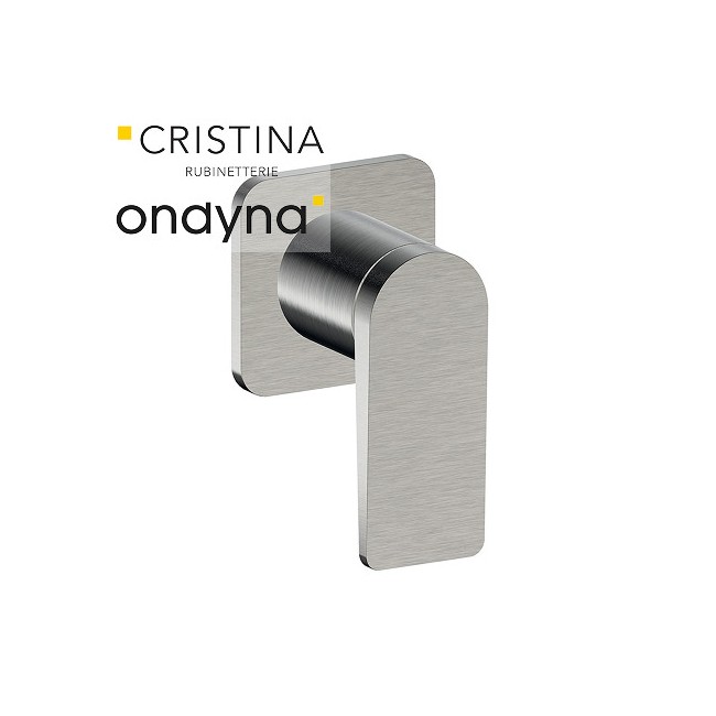 Mitigeur douche blade  encastre complet metal brosse - CRISTINA ONDYNA BA63877 