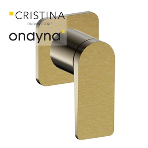 Mitigeur douche blade  encastre complet or brosse - CRISTINA ONDYNA BA63896P 