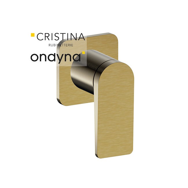 Mitigeur douche blade  encastre complet or brosse - CRISTINA ONDYNA BA63896P 