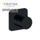 Inverseur blade encastre complet 2 sorties black mat - CRISTINA ONDYNA BA68313