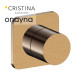 Inverseur blade encastre complet 2 sorties or rose brosse - CRISTINA ONDYNA BA68334P
