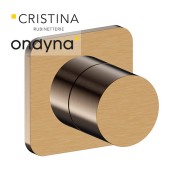 Inverseur blade encastre complet 2 sorties or rose brosse - CRISTINA ONDYNA BA68334P 