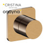Inverseur blade encastre complet 2 sorties or rose brosse - CRISTINA ONDYNA BA68334P 