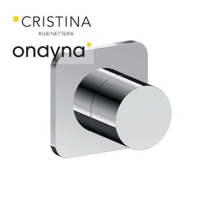 Inverseur blade encastre complet 2 sorties chrome  - CRISTINA ONDYNA BA68351 