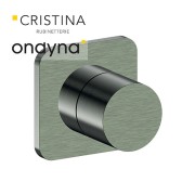 Inverseur blade encastre complet 2 sorties chrome noir bross - CRISTINA ONDYNA BA68375 