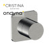 Inverseur blade encastre complet 2 sorties metal brosse - CRISTINA ONDYNA BA68377
