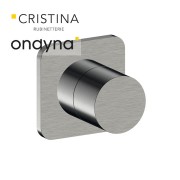 Inverseur blade encastre complet 2 sorties metal brosse - CRISTINA ONDYNA BA68377 