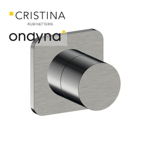 Inverseur blade encastre complet 2 sorties metal brosse - CRISTINA ONDYNA BA68377 