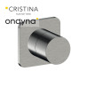 Inverseur blade encastre complet 2 sorties metal brosse - CRISTINA ONDYNA BA68377 