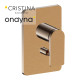 Façade douche encastree mitigeur 2 sorties or rose brosse - CRISTINA ONDYNA BA68934P