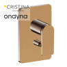 Façade douche encastree mitigeur 2 sorties or rose brosse - CRISTINA ONDYNA BA68934P