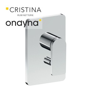 Façade douche encastree mitigeur 2 sorties chromé - CRISTINA ONDYNA BA68951 