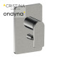 Façade douche encastree mitigeur 2 sorties metal brosse - CRISTINA ONDYNA BA68977