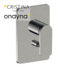 Façade douche encastree mitigeur 2 sorties metal brosse - CRISTINA ONDYNA BA68977 
