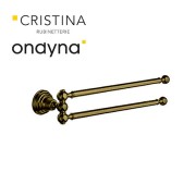 Porte serviette museo double articule vieux bronze - CRISTINA ONDYNA CA21493 