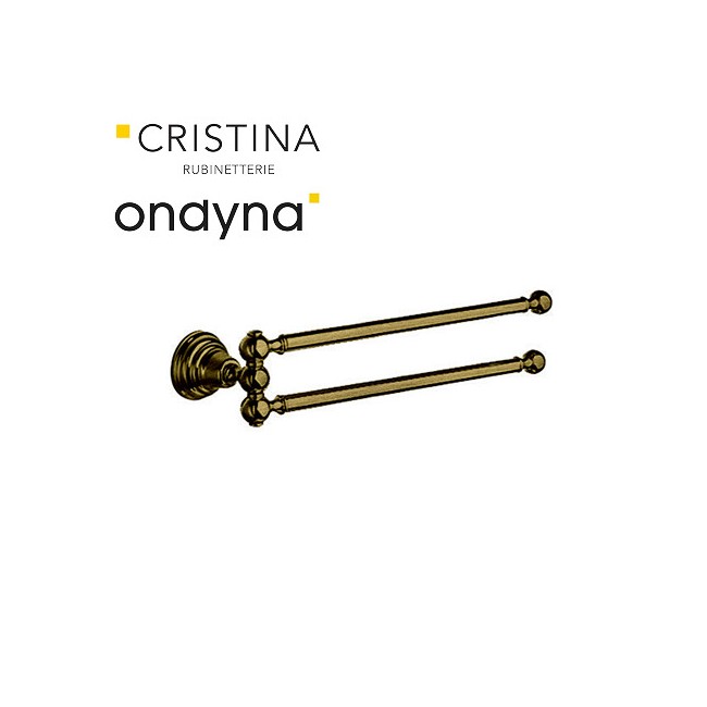 Porte serviette museo double articule vieux bronze - CRISTINA ONDYNA CA21493 
