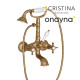 Inverseur bain/douche chambord + accessoires vieux bronze mat - CRISTINA ONDYNA CH10293