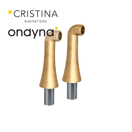 2 colonnettes hautes 130 mm mm3/4" vieux bronze mat - CRISTINA ONDYNA CH16093 