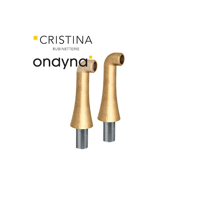 2 colonnettes hautes 130 mm mm3/4" vieux bronze mat - CRISTINA ONDYNA CH16093 
