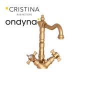 Lavabo chambord bec potence mobile vieux bronze mat +vidage - CRISTINA ONDYNA CH11193 