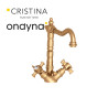 Mélangeur lavabo chambord bec potence mobile vieux bronze mat +vidage - CRISTINA ONDYNA CH11193