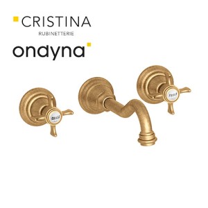 Lavabo melangeur mural chambord s/meca a/v up&d vx bronze ma - CRISTINA ONDYNA CH24293 