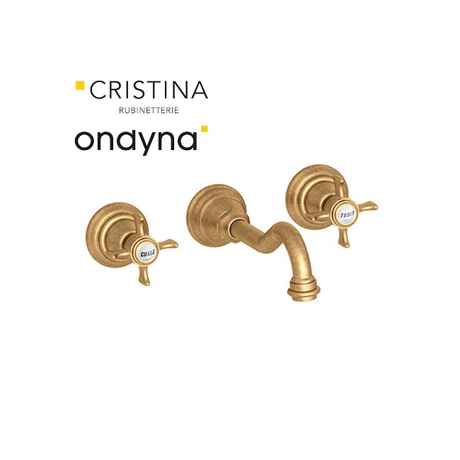 Lavabo melangeur mural chambord s/meca a/v up&d vx bronze ma - CRISTINA ONDYNA CH24293 