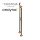 2 colonnettes sur pied 900 mm f1/2" - m3/4" vieux bronze mat - CRISTINA ONDYNA CH16293