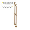 2 colonnettes sur pied 900 mm f1/2" - m3/4" vieux bronze mat - CRISTINA ONDYNA CH16293