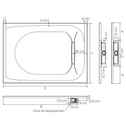 Receveur extra-plat 90X90 Kinediva Blanc - KINEDO RD180