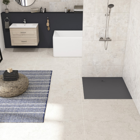 Receveur extra-plat 80X80 Kinesurf Nova Anthracite mat - KINEDO RD1230AM