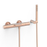Robinet thermostatique mural pour baignoire et douche Or Rose Mat 24K OVER-WALL - TRES 19017428OPM