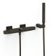 Robinet thermostatique mural pour baignoire et douche Noir bronze - TRES 19017459KMB