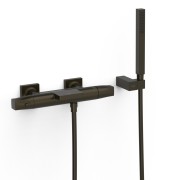 Robinet thermostatique mural pour baignoire et douche Noir bronze - TRES 19017489KMB 