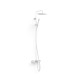 Ensemble de robinet thermostatique mural à 3 voies pour baignoire et douche Blanc mat - TRES 19031212BM