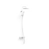 Ensemble de robinet thermostatique mural à 3 voies pour baignoire et douche Blanc mat - TRES 19031212BM