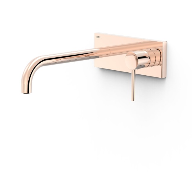 Façade mitigeur lavabo Or Rose 24K - TRES 26230032OP 