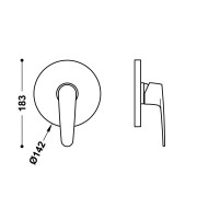 Pièce apparente pour boîtier encastré 1 voie Rapid-box Chrome - TRES 20427810 