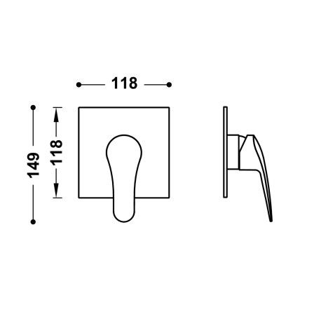 Pièce apparente pour boîtier encastré 1 voie Rapid-box Chrome - TRES 21627810 