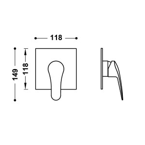 Pièce apparente pour boîtier encastré 1 voie Rapid-box Chrome - TRES 21627810 